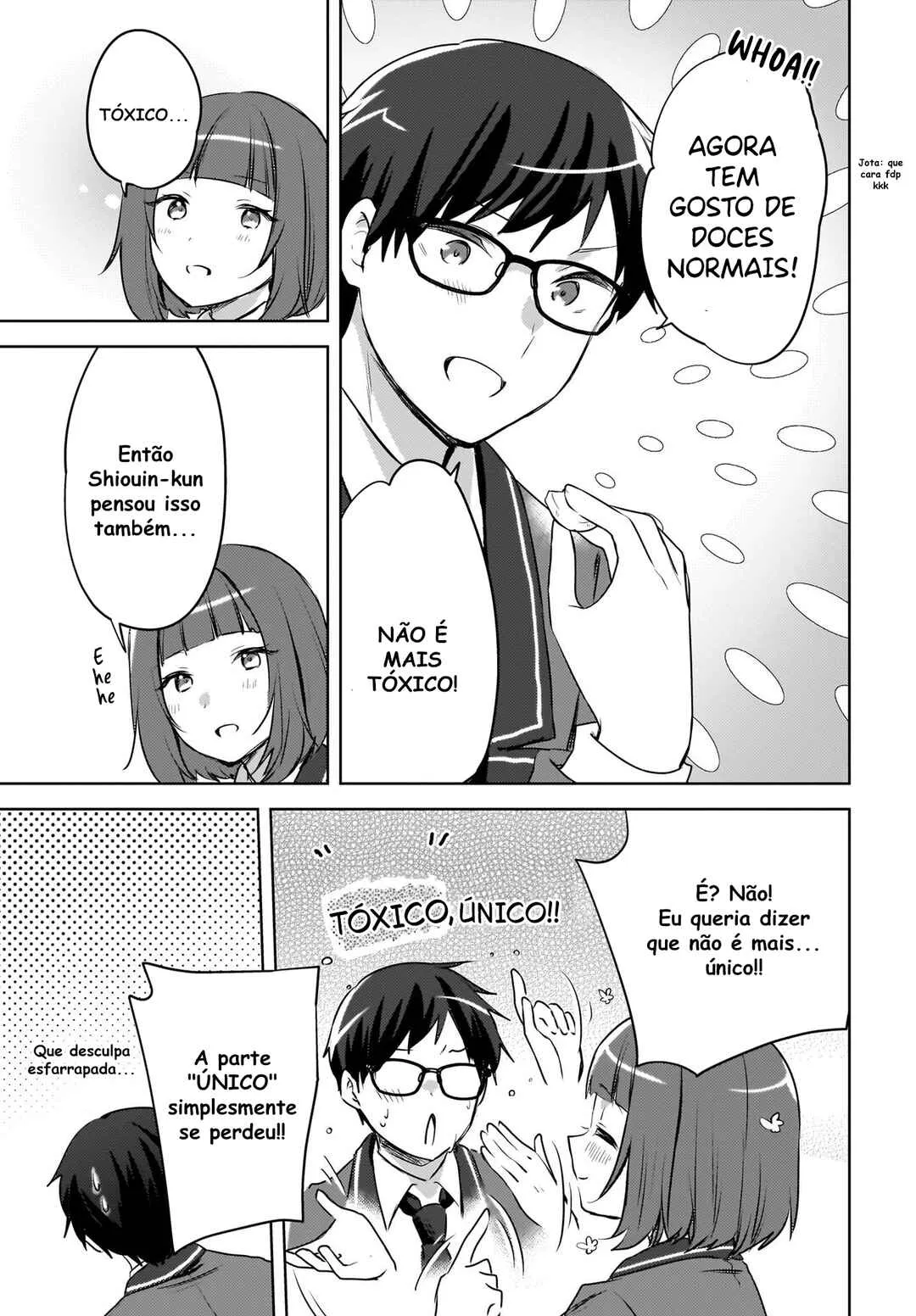 Ushiro no Seki no Gal ni Sukarete Shimatta.: Mou Ore wa Dame kamo Shirenai. — Cap. 15, pág. 14