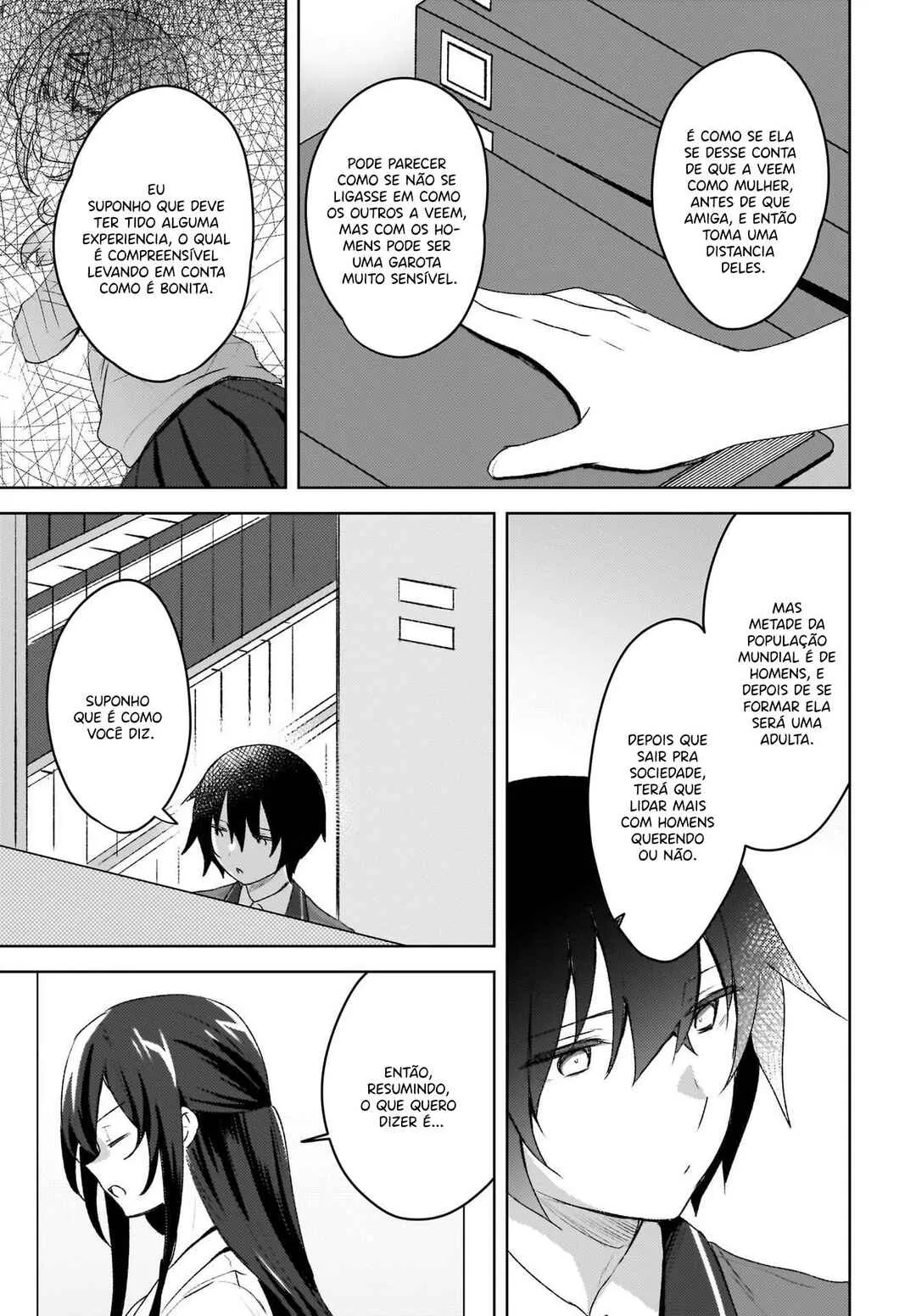 Ushiro no Seki no Gal ni Sukarete Shimatta.: Mou Ore wa Dame kamo Shirenai. — Cap. 4, pág. 9